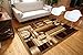 Feraghan/New City New City Brand New Contemporary Modern Squares Circles Area Rug, 9' x 12', Brown/Beige