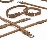 Artic - Collier en cuir rond brun clair pour chiens - taille 2