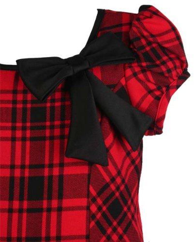 Bonnie Jean Red Plaid Girls Holiday Special Occasion Dress Bonnie Jean Red Plaid Girls Holiday Special Occasion Dress