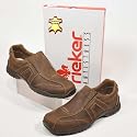 Trendiger Halbschuh, Sneaker, Rieker Modell Rico, Leder, braun. Markenschuhe, Schuhe