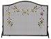 Uniflame S-6225 Single Panel Burnished Bronze Finish Screen with Decorative Flowers