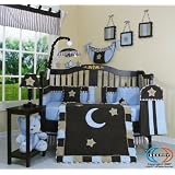 GEENNY Designs Brown Blue Star and Moon 13-PCS... by GEENNY