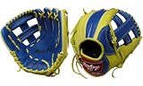 <少年軟式グラブ>Rawlings 展示会限定 ボルダーフィールド ブルー×ペアーゴールド サイズ中 2008後期モデル RJ8TC1-4577-L