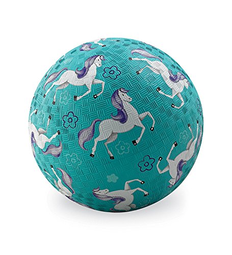 Crocodile Creek Horses Playground Ball, Teal, 7