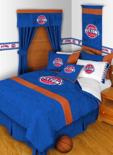 NBA Detroit Pistons MVP Micro Suede Bedding - Bedroom Package - Full