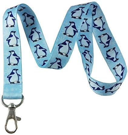 Cute Penguins Print Lanyard Key Chain Id Badge Holder by Love Jean