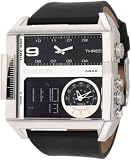 Diesel Watches Men’s SBA Ana-Digi Black Dial Watch (Black/Blue)
