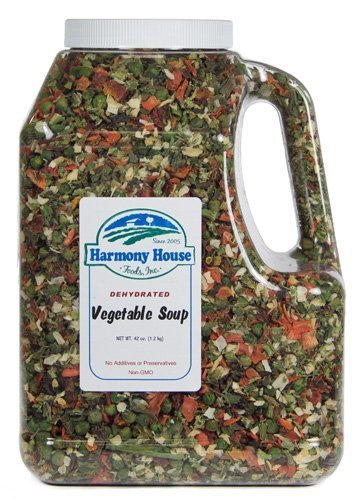 Harmony House Foods, Dried Vegetable Soup Mix (42 oz, Gallon Size Jug)