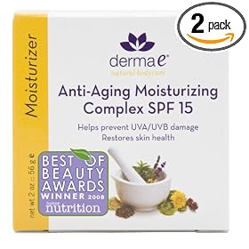 derma e Anti-Aging Moisturizing Complex, SPF 15, 2-Ounces (Pack of 2)