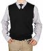 Luciano Natazzi Mens Sweater Vest Classic Fit V-Neck Pullover Fine Cotton