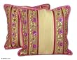 Cushion covers, 'Violets' (pair)