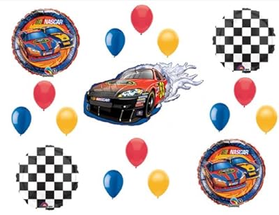 NASCAR CHECKERBOARD Birthday PARTY Balloons Decorations Supplies