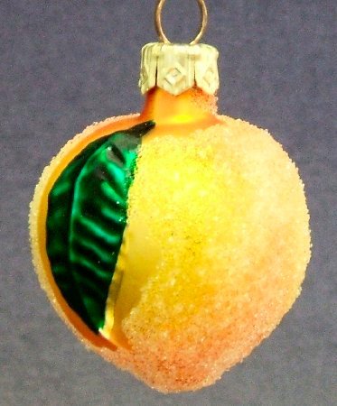 Peach Polish Glass Mini Christmas Ornament