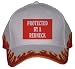 PROTECTED BY A REDNECK Orange Flame Hat / Baseball Cap