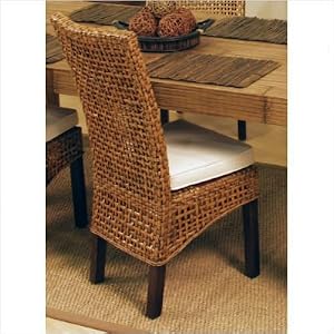 Pegasus Indoor Rattan Side Chair Fabric: Rave Brick