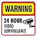 Video Surveillance Sign Stickers,(4 Pack) 5x5 4 Mil Sleek Vinyl Decal Stickers Weather Resistant Long Lasting UV Protected/Waterproof, Made in USA
