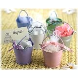 Tin Favor Pails Variety of Colors by Dozen - Lavender (Set of 12) - Baby Shower Gifts & Wedding Favo