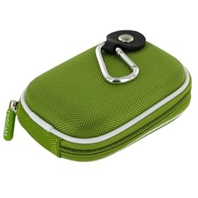 rooCASE Nylon Hard Shell (Green) Case with Memory Foam for Samsung HMX-U10 Ultra-Compact Full-HD Camcorder Silver