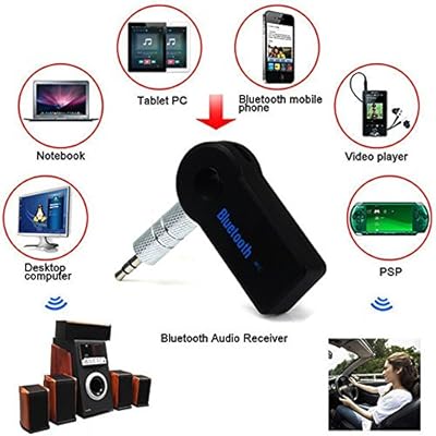DMG Wireless 3.5mm Car Bluetooth Music Receiver / adapter With MIC Stereo Output for Music Streaming System/Equipment...