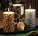 Safari Wild Animal Print Giraffe Print Pillar Candle