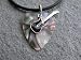 Guitar Pick Necklace with Black Electric Guitar Charm on Opal Pick Unique Design By Atlantic Seaboard Trading Co.