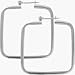 Square Geniune Sterling Silver Hoop Earrings