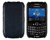 Hard Snake Skin Case for BlackBerry Curve 8520 / 8530 / 9300 - Navy Blue