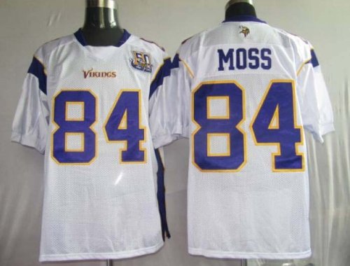 #84 Moss Minnesota Vikings White Jerseys Authentic Football Jersey Size 48-56 (Please Select the Size When You Order, Can Do Drop Shipping)