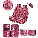A Set of 2 Universal Fit Animal Print Low Back Bucket Seat Covers, Wheel Cover, 2... by MULTI_B