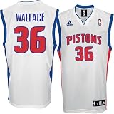 Adidas Detroit Pistons #36 Rasheed Wallace White Replica Basketball Jersey