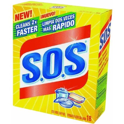 S.O.S Steel Wool Soap Pads, 18 pads