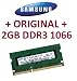 SAMSUNG Original (Mihatsch & Diewald) 2 GB 204 pin DDR3-1066 SO-DIMM (1066Mhz, PC3-8500S, CL7, 256Mx8) - Part M471B5773CHS-CF8 mit Netbookspezifischer Chipstruktur - passend f&Atilde;&frac14;r alle aktuellen DDR3 Netbooks