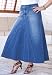 Denim 24/7 Plus Size Long Denim Skirt (VINTAGE BLUE,32 W)