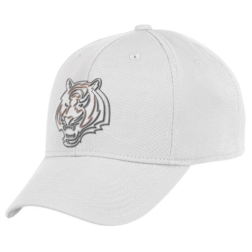 NFL Men's Cincinnati Bengals End Zone White Structured Flex Hat - Tw90Z (White, Small/Medium)