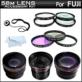 Buy 58mm Fisheye All In Lens Kit For Fuji FujiFilm HS20 EXR, HS30EXR, HS25EXR Digital... by Butterfly