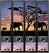 File Art - Design Etiketten - Motiv Africa - breit