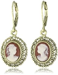 1928 Jewelry Vintage-Inspired Escapade Carnelian Drop Earrings