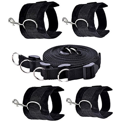 Kingoudoor under bed restraint black wrist and ankle cu…