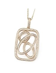 18k Yellow Gold Outline Swirl Pendant with .79 Cttw of Diamonds (G-H color, VS2-SI1 clarity)