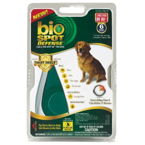 pets smart grooming:Bio Spot Defense Smart Shield Applicator Spot on Flea and Tick for Large Dogs, 6-Month