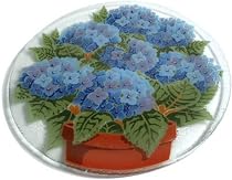 Peggy Karr 14-Inch Glass Hydrangea Platter