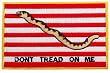 US Navy Jack Flag Embroidered Patch Don't Tread on Me Iron-On American Military Emblem