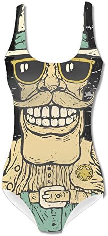 Womens Fashion Printed One Piece Swimsuit M