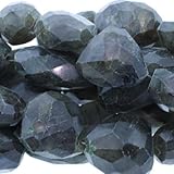 Labradorite : Freeform-Faceted - 30mm Height, 20mm Width, Sold by: 16 Inch Strand with Angel Mountain Beads Heart Charm (.625 x .570 inches)