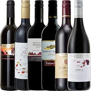 【Amazonワインエキスパート厳選】6か国周遊ワインの旅デイリーワイン赤セレクト飲み比べ750ml×6本セット