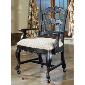 Powell Dining Arm Chair - Set of 2 (Antique Black Taupe) (37 1 2H x 26 1 2W x 23 1 2D) by Powell
