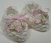 Baby Booties ~ Lace Crochet/White/Pink
