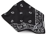 Chaos Men's Paisley Fleece Lined Bandana (Black, Unisex)