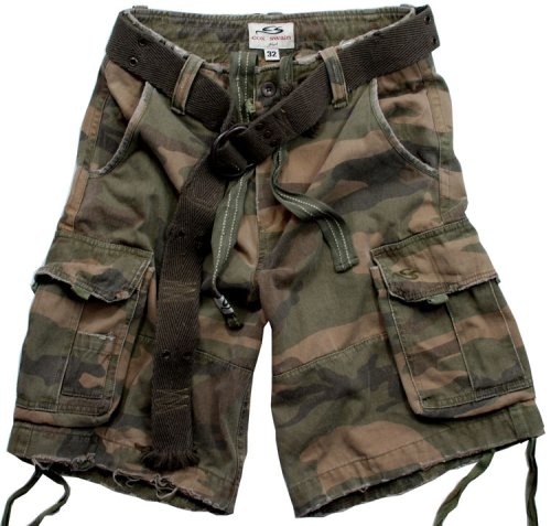 COX SWAIN Cargo Shorts 2008 Camo - Gr. 34 inkl. Guertel NEU