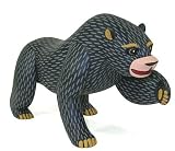 Black Bear Oaxacan Wood Carving 8.5 Inch